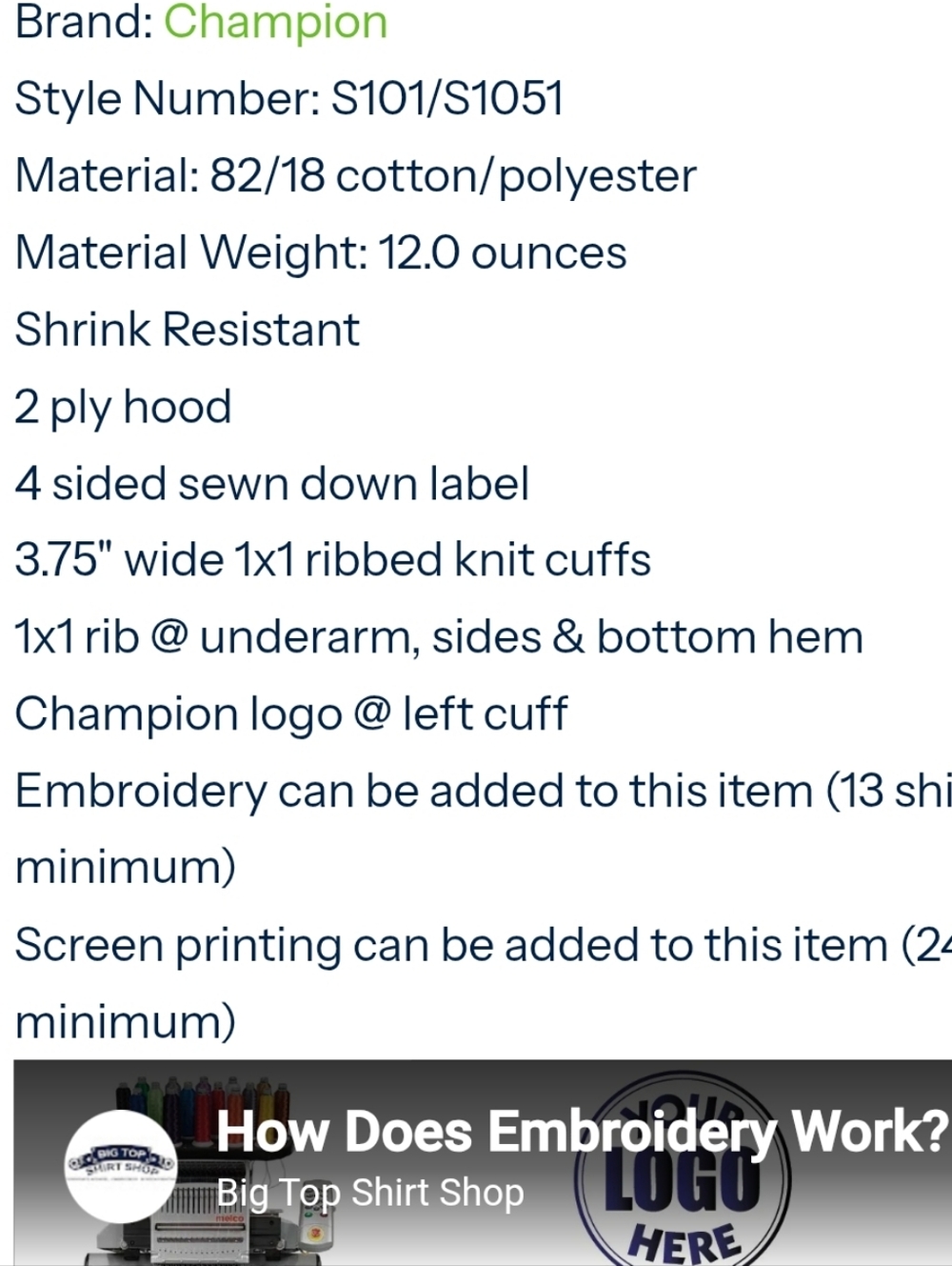 Champion Men's Shrink Resistant Hooded Pullover Sweatshirt Pouch Pocket 2xl - Picture 7 of 8